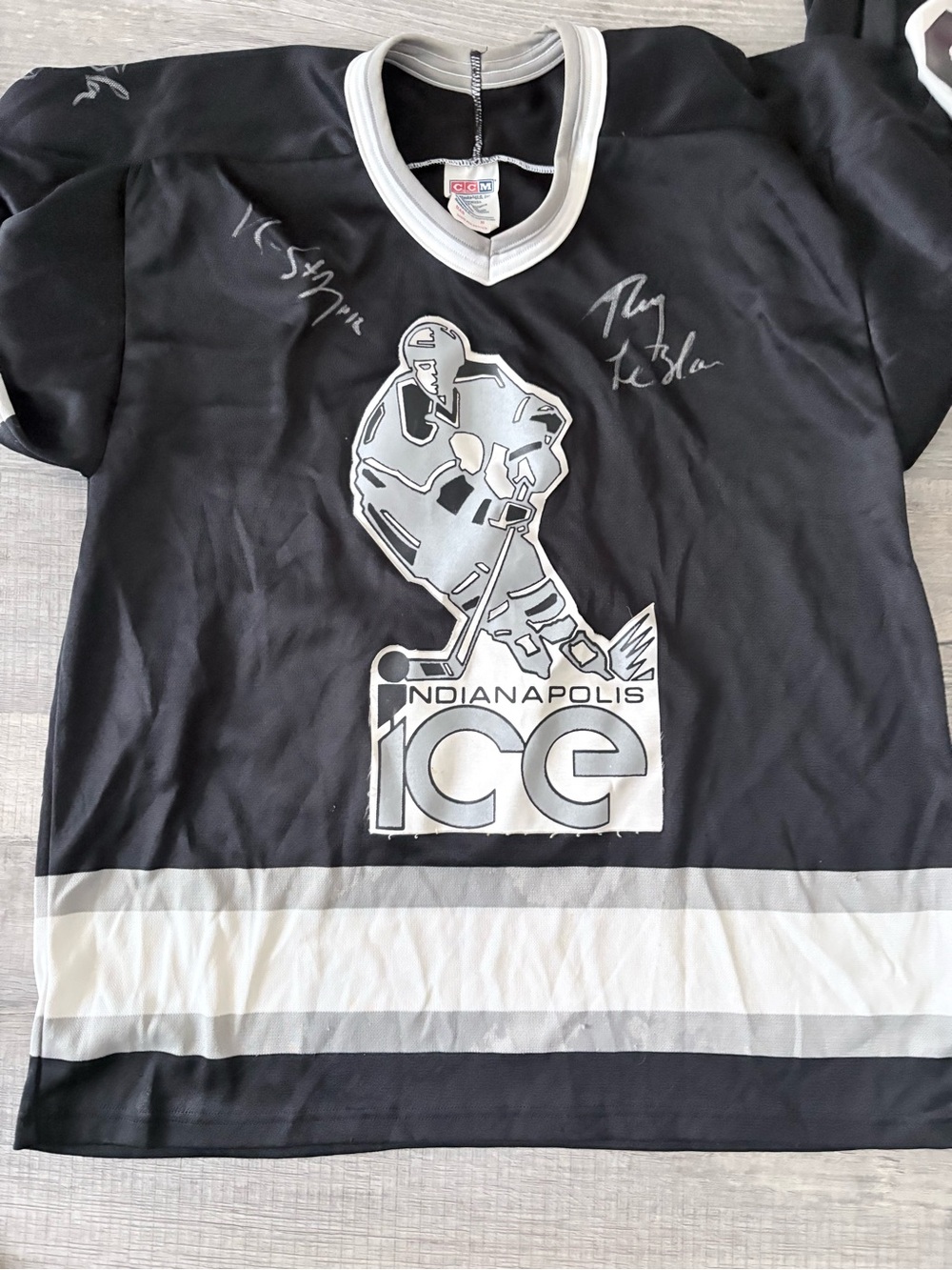 Vintage Indianapolis Ice IHL CHL Minor League Hockey Jersey CCM Rare signed